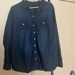 Torrid long sleeve denim button up